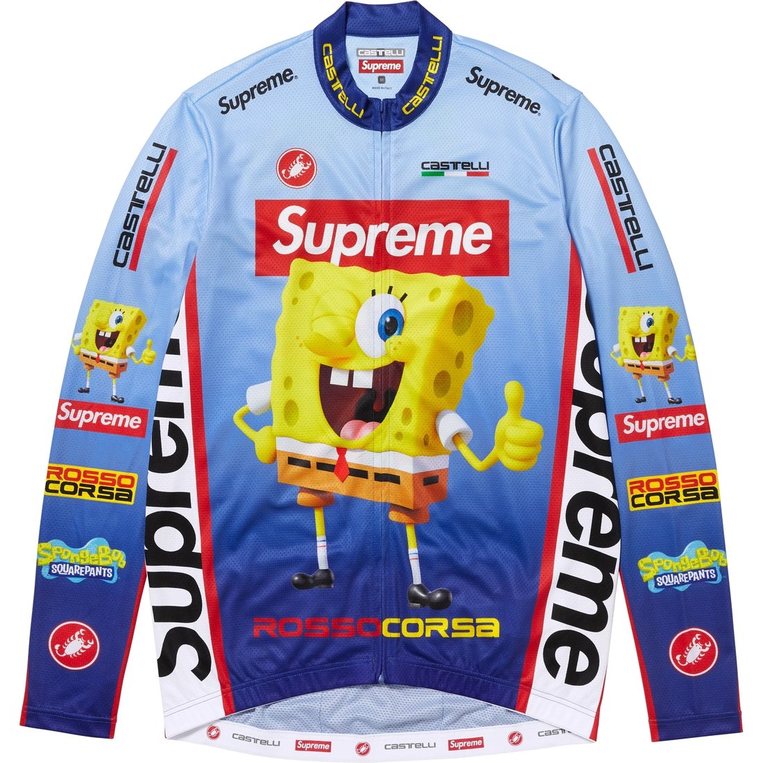 Supreme Supreme SpongeBob SquarePants Castelli L S Cycling Jersey (SS25) - Blue - $198