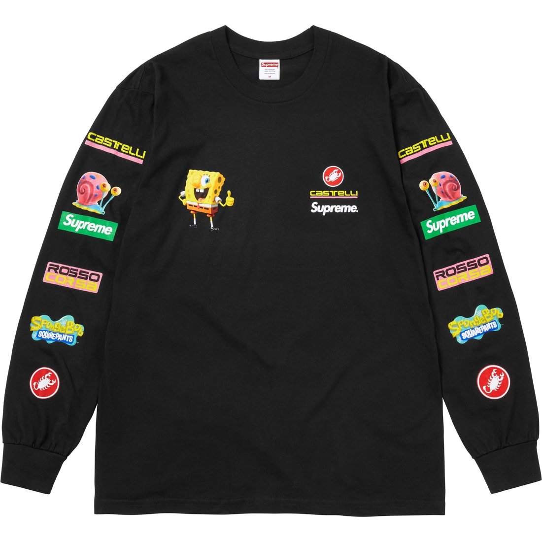 Supreme Supreme SpongeBob SquarePants Castelli Racing L S Tee (SS25) - Black - $58