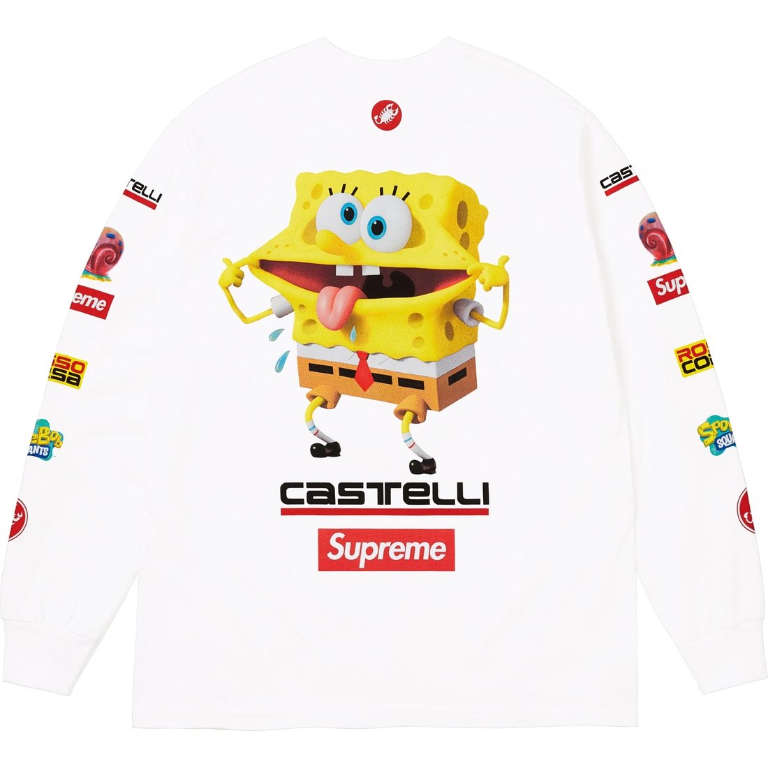 Supreme Supreme SpongeBob SquarePants Castelli Racing L S Tee (SS25) - White - $58