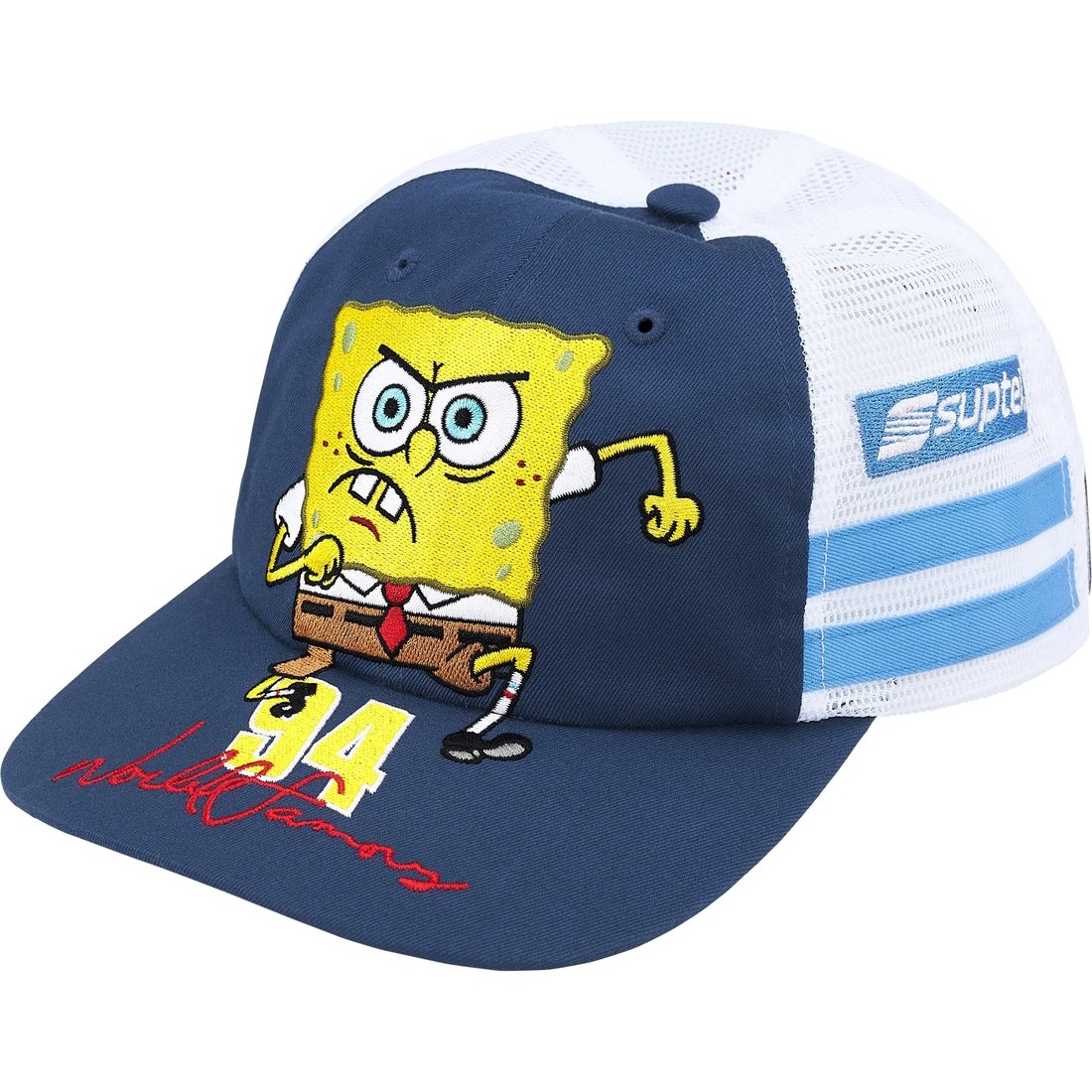 Supreme Supreme SpongeBob SquarePants Jeff Hamilton Mesh Back 6-Panel (SS25) - Navy - $58