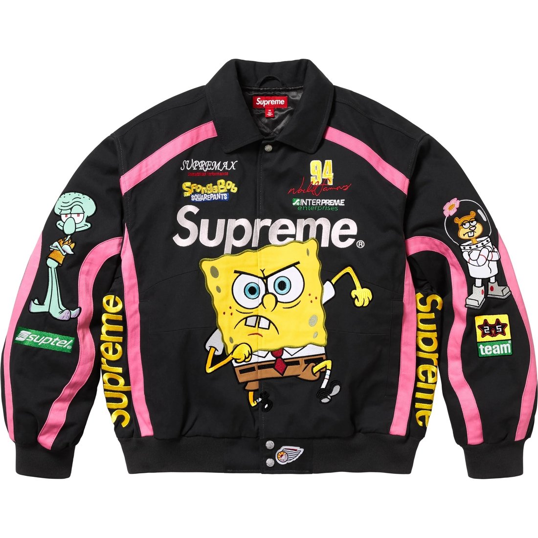 Supreme Supreme SpongeBob SquarePants Jeff Hamilton Racing Jacket (SS25) - Black - $398