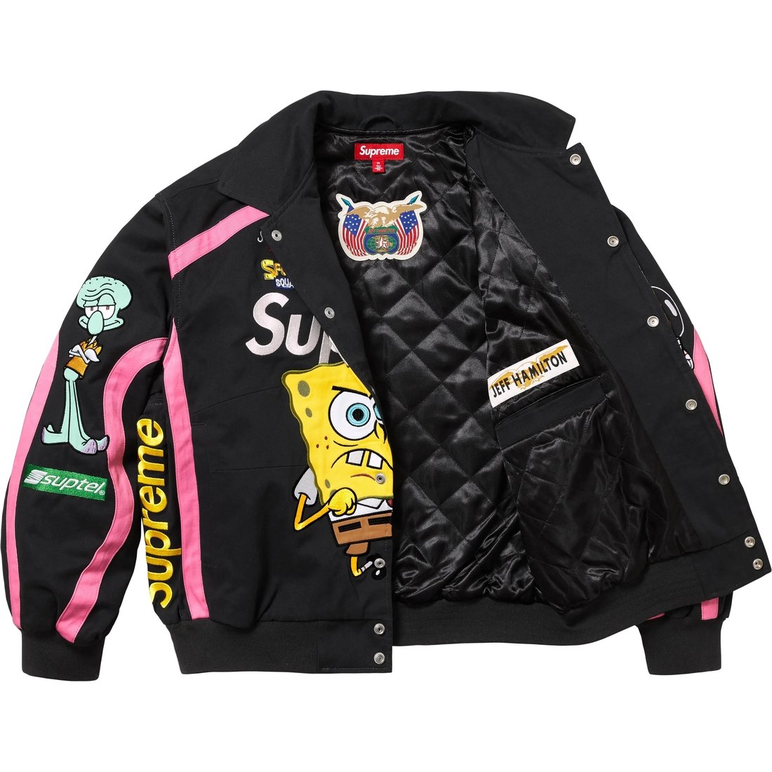 Supreme Supreme SpongeBob SquarePants Jeff Hamilton Racing Jacket (SS25) - Black - $398