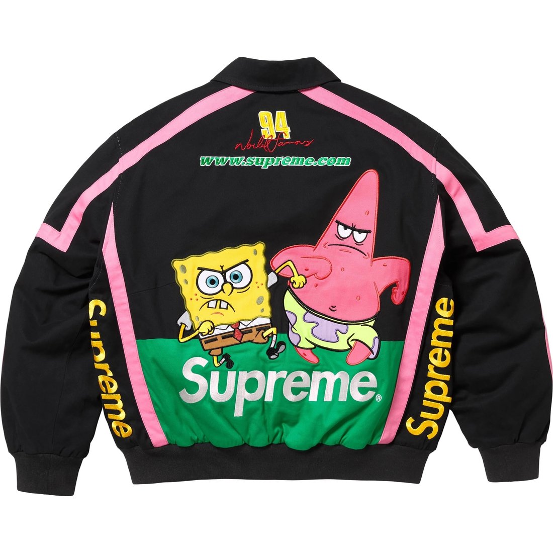 Supreme Supreme SpongeBob SquarePants Jeff Hamilton Racing Jacket (SS25) - Black - $398