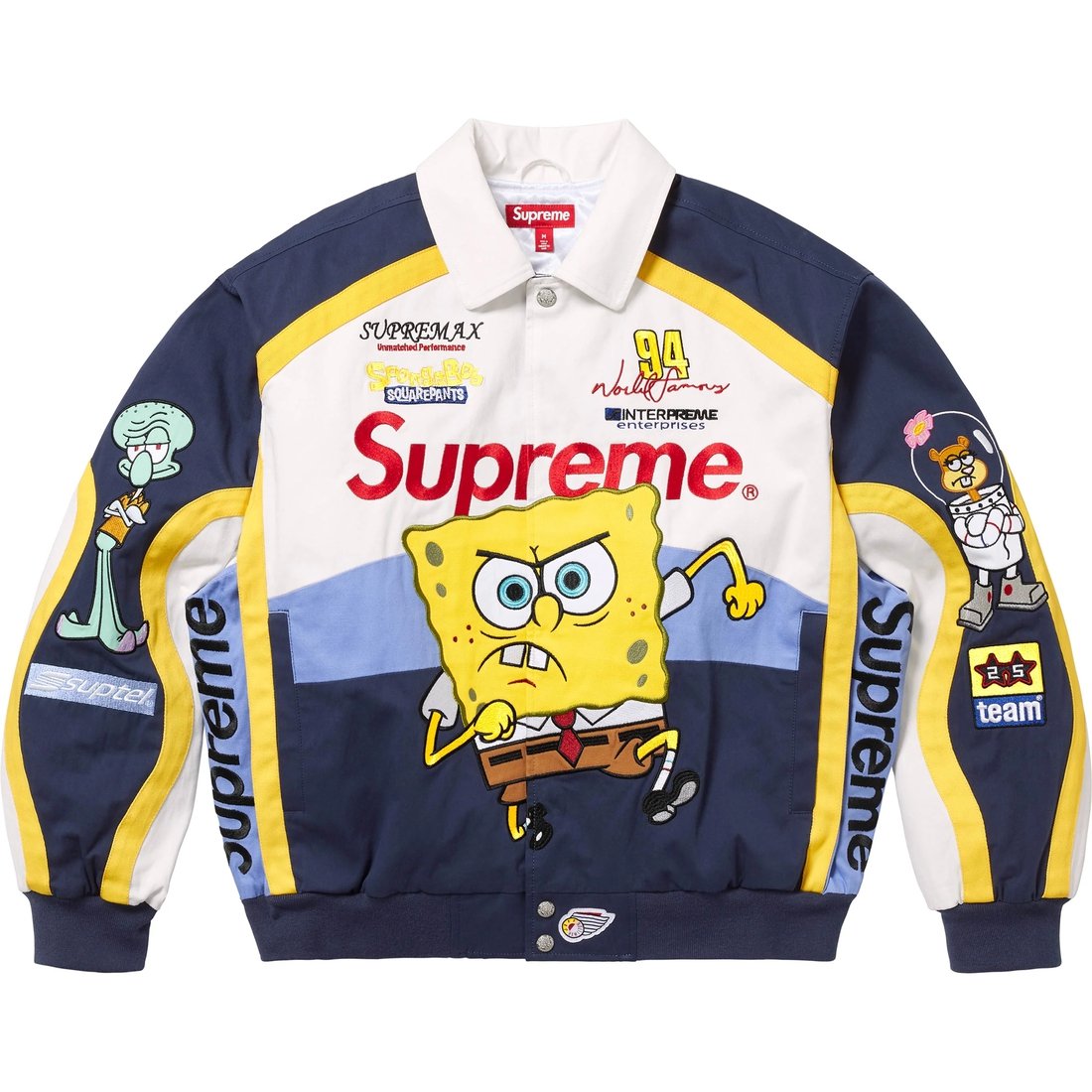 Supreme Supreme SpongeBob SquarePants Jeff Hamilton Racing Jacket (SS25) - White - $398