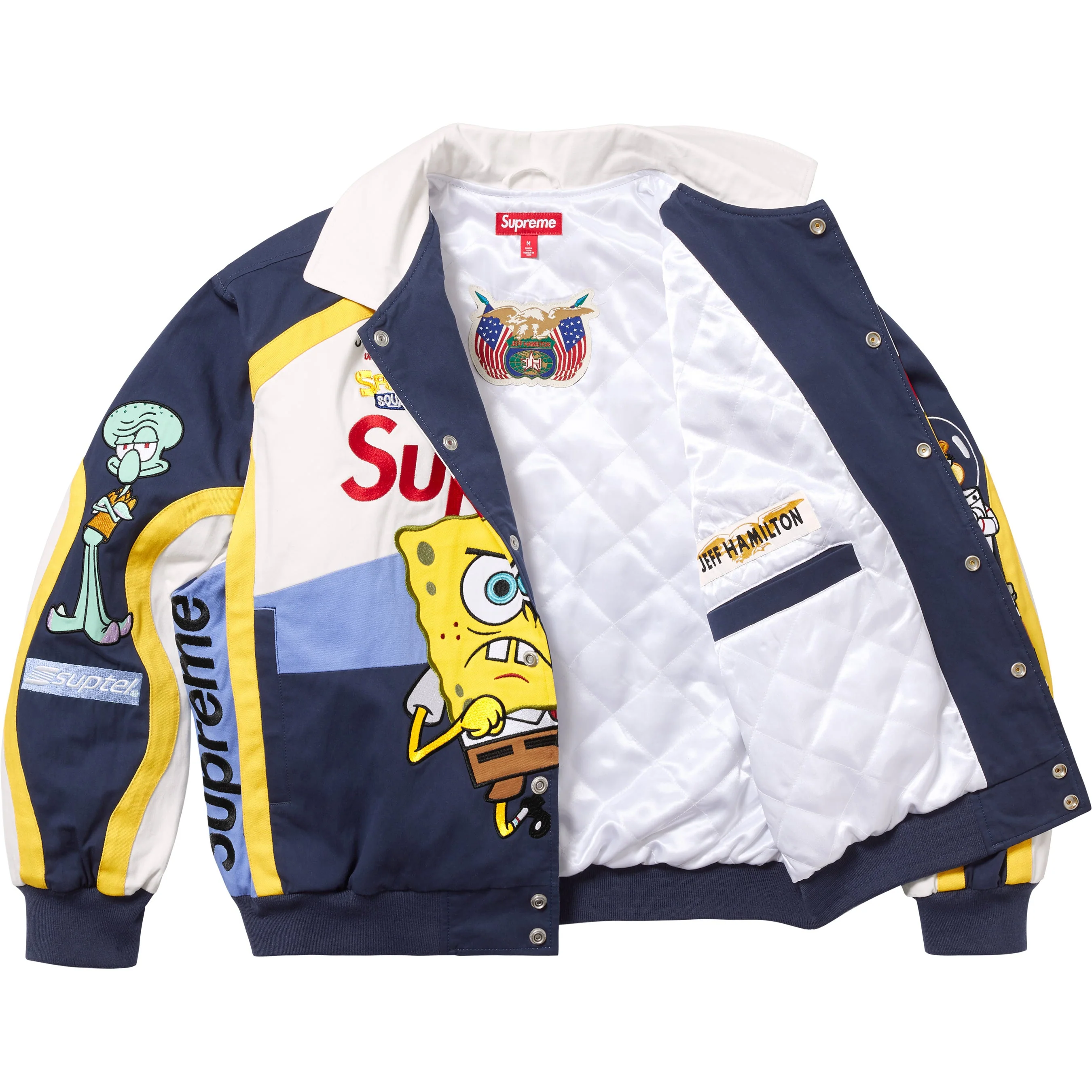 【はこぽす対応商品】 Supreme SpongeBob SquarePants Jeff Hamilton Racing Jacket ジャケット・アウター