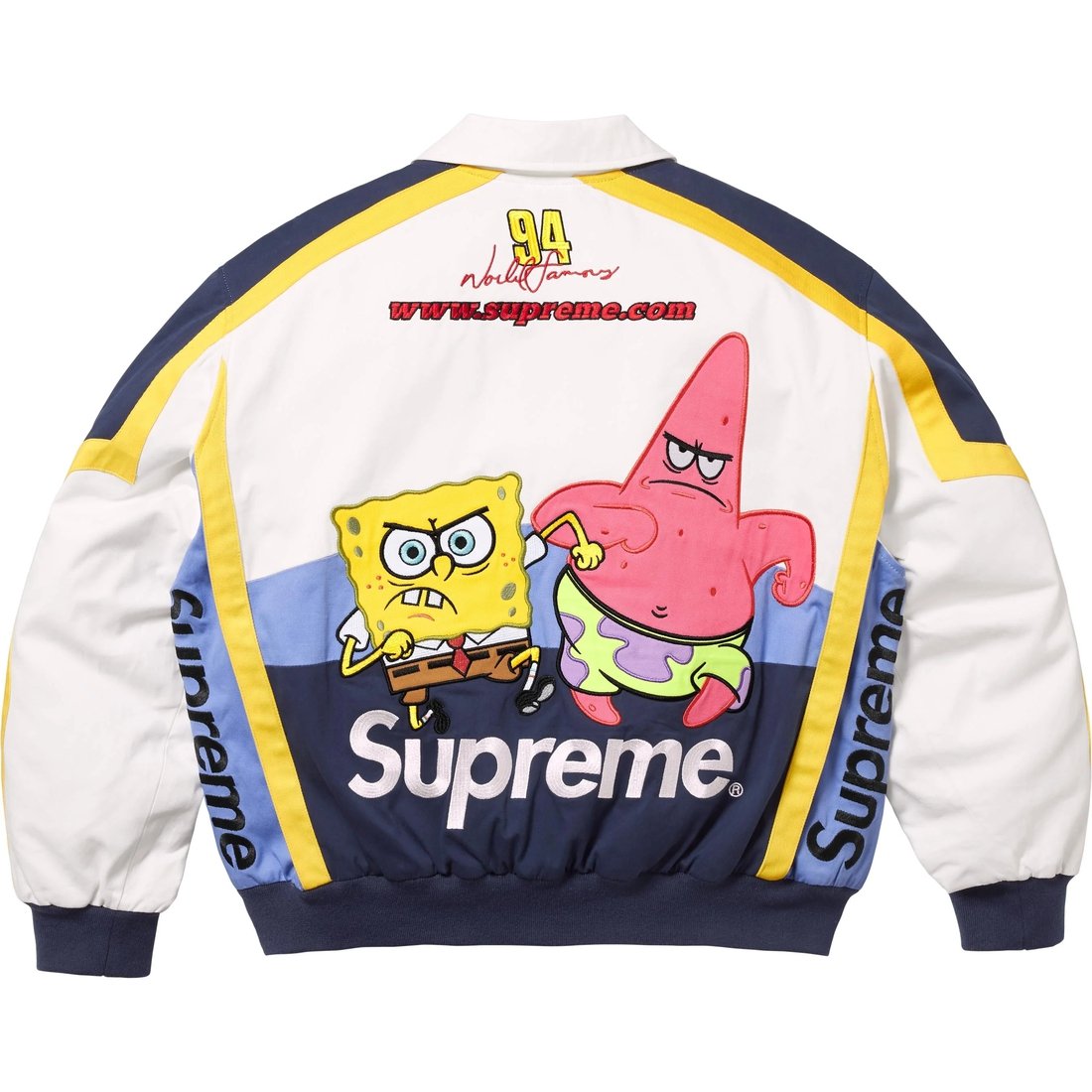 Supreme Supreme SpongeBob SquarePants Jeff Hamilton Racing Jacket (SS25) - White - $398