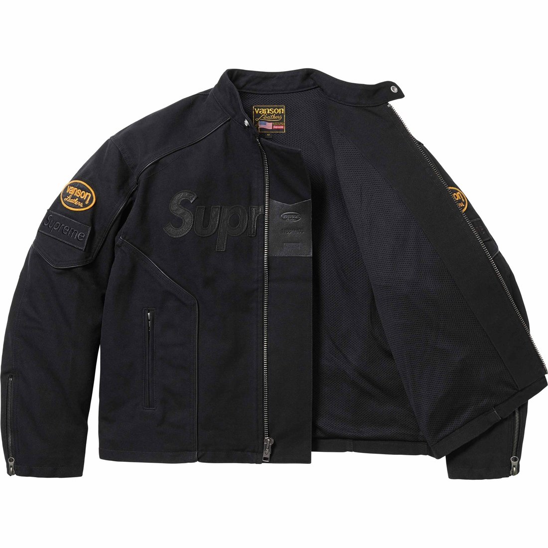 Supreme Supreme Vanson Leathers Cordura Cotton Jacket (SS25) - Black - $568