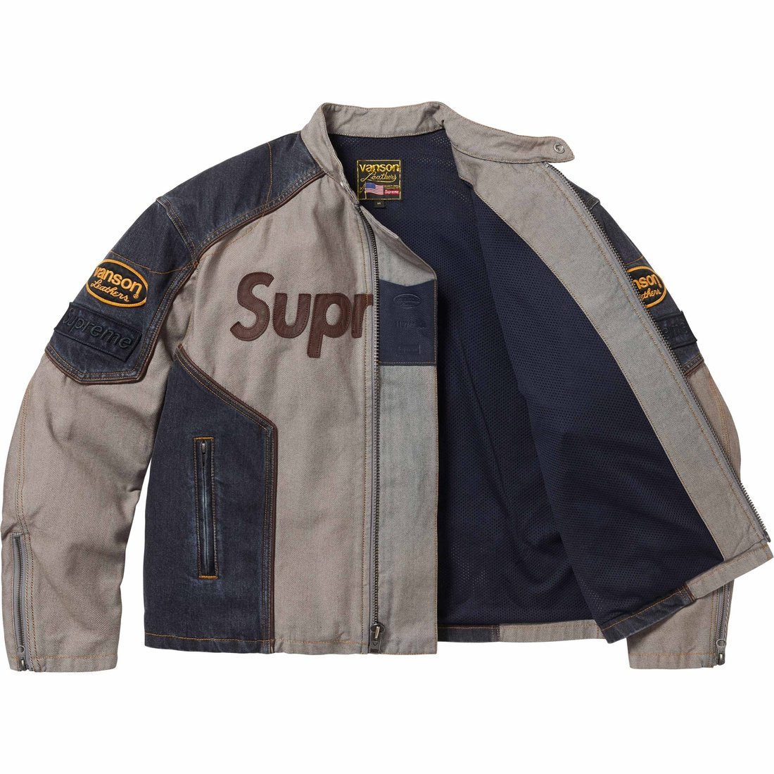 Supreme Supreme Vanson Leathers Cordura Cotton Jacket (SS25) - Denim - $568