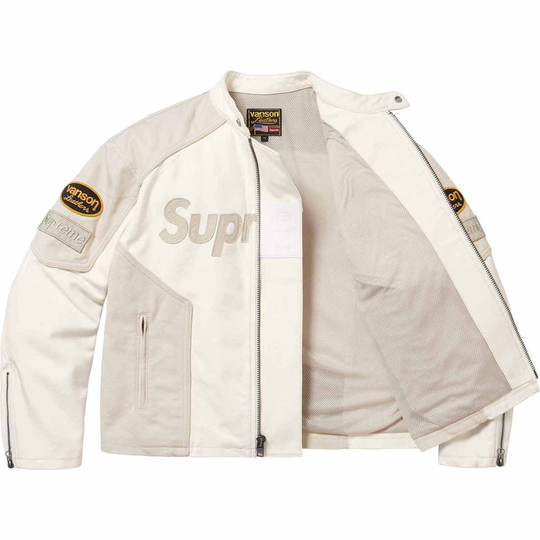 Supreme Supreme Vanson Leathers Cordura Cotton Jacket (SS25) - White - $568