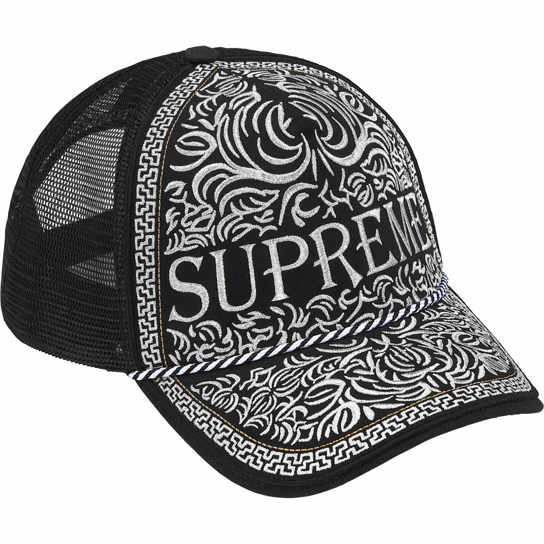 Supreme Vaquero Mesh Back 5-Panel (SS25) - Black - $60