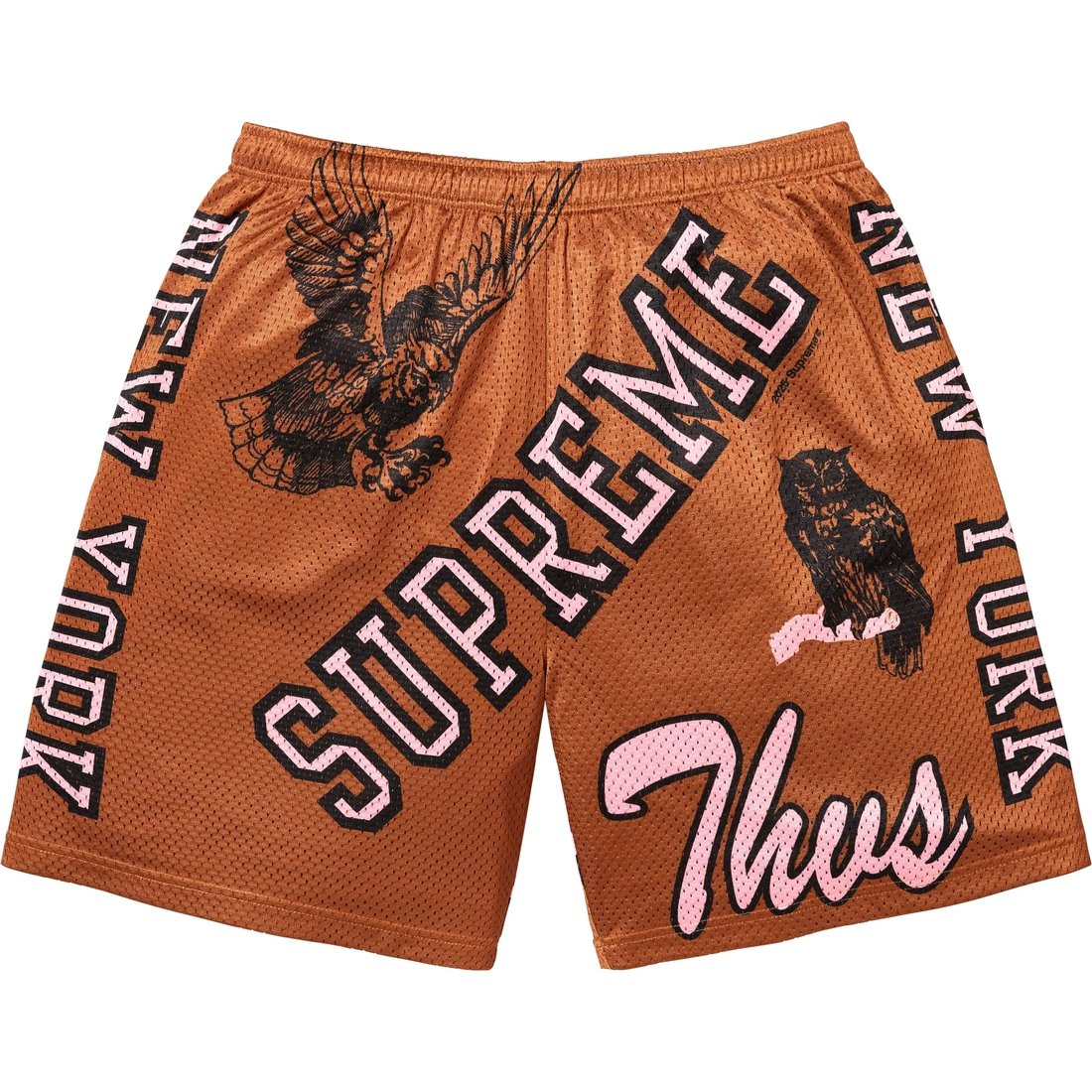 Supreme Varsity Mesh Short (SS25) - Rust - $110