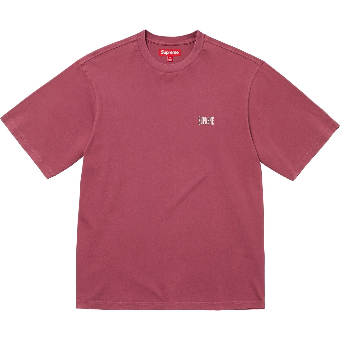 Supreme Warm Up Washed S S Top (SS25) - Maroon - $54