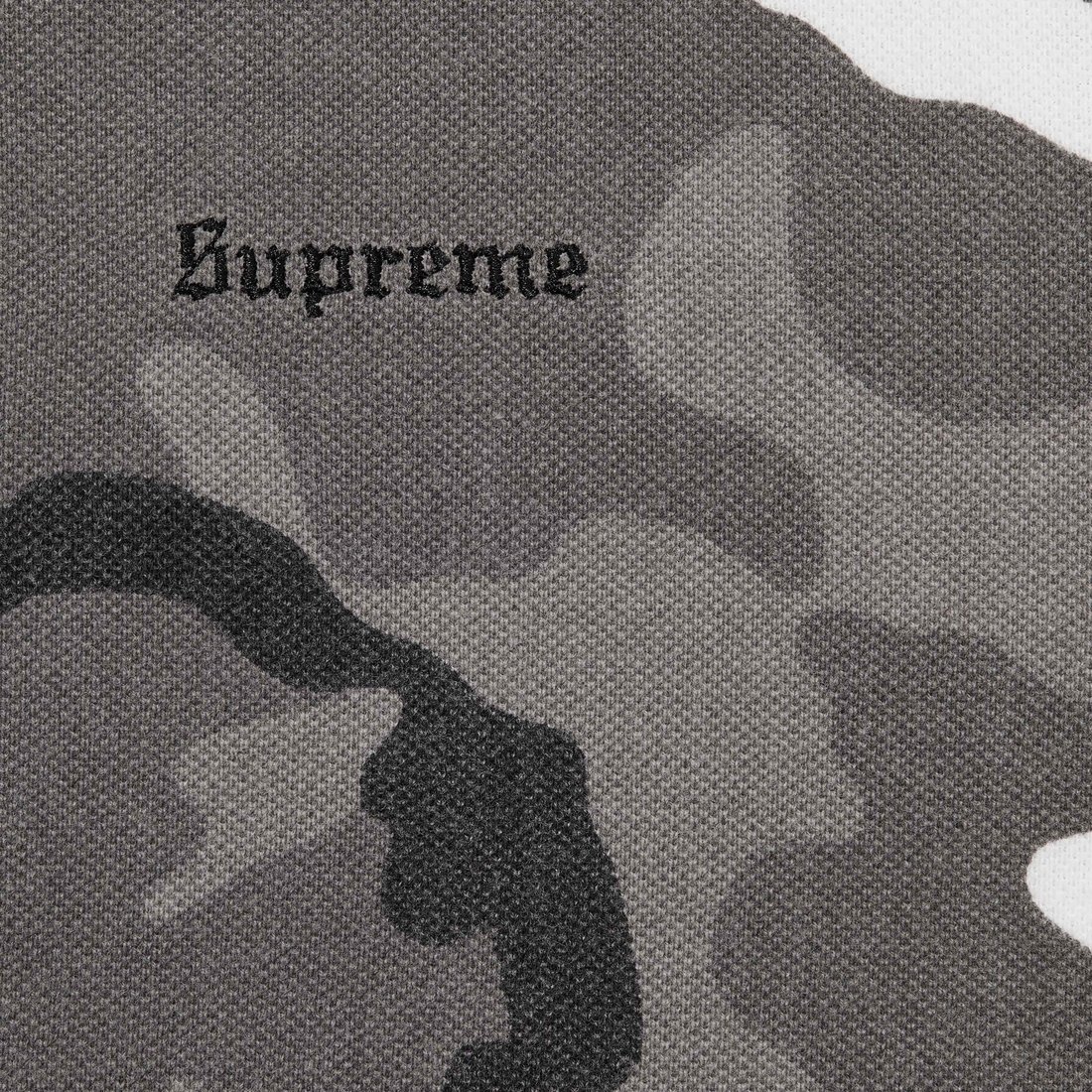 Supreme Washed Camo Polo (SS25) - Snow Camo - $98