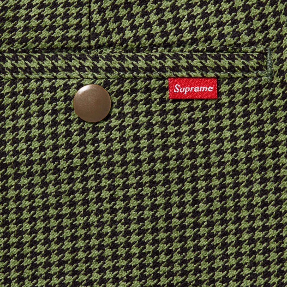 Supreme Work Short (SS25) - Olive Houndstooth - $118