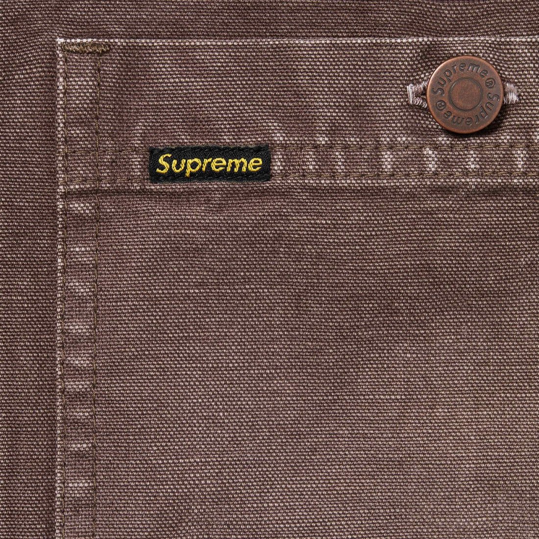 Supreme Worn Hooded Chore Coat (SS25) - Brown - $318