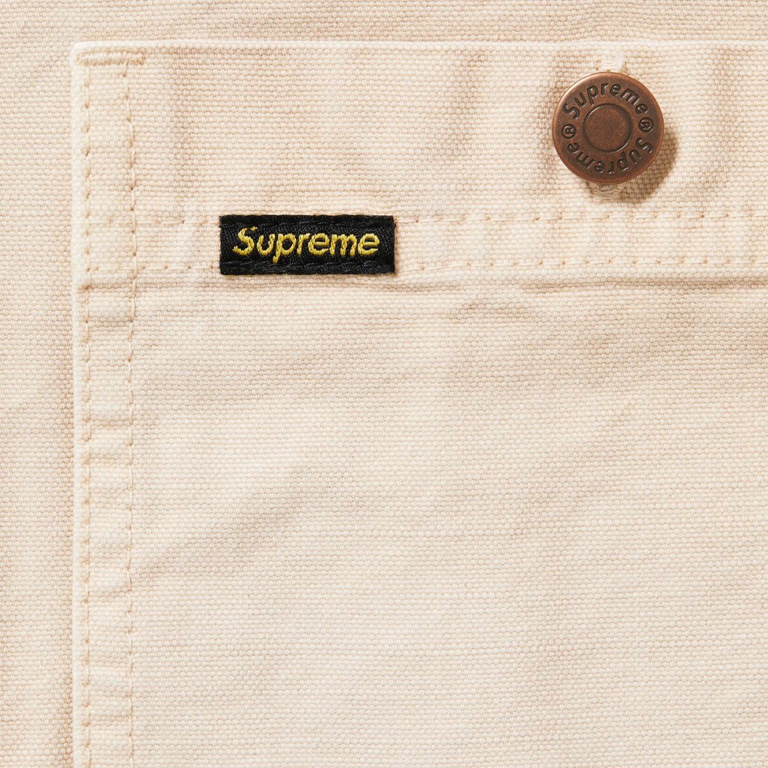 Supreme Worn Hooded Chore Coat (SS25) - Natural - $318