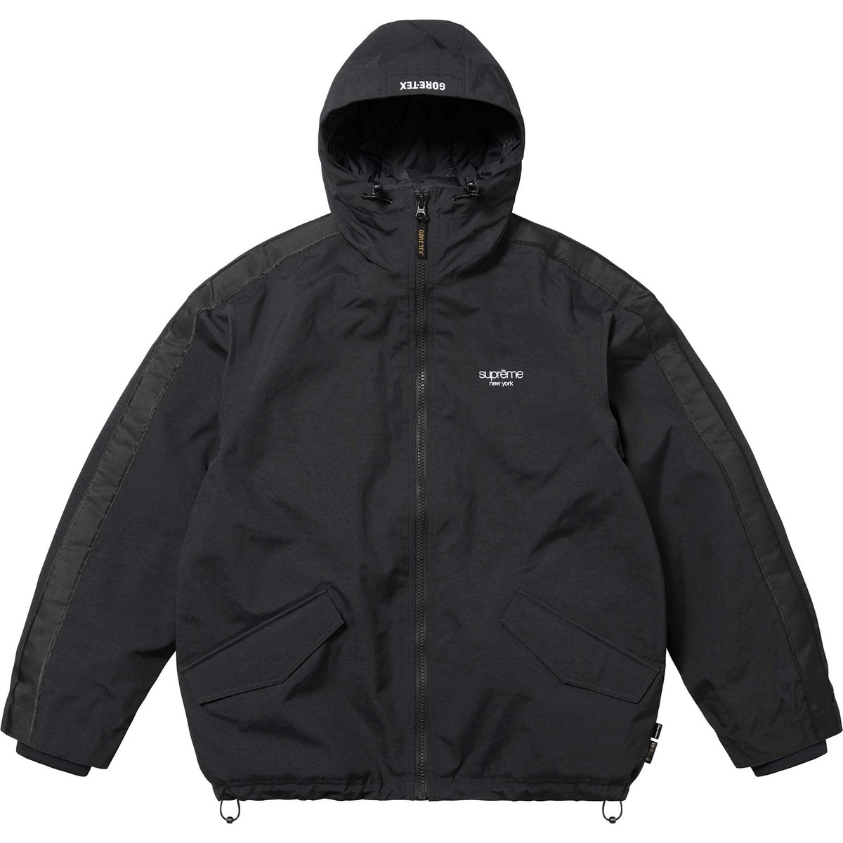 Supreme GORE-TEX Stripe Hooded Jacket (SS25) - Black - $338
