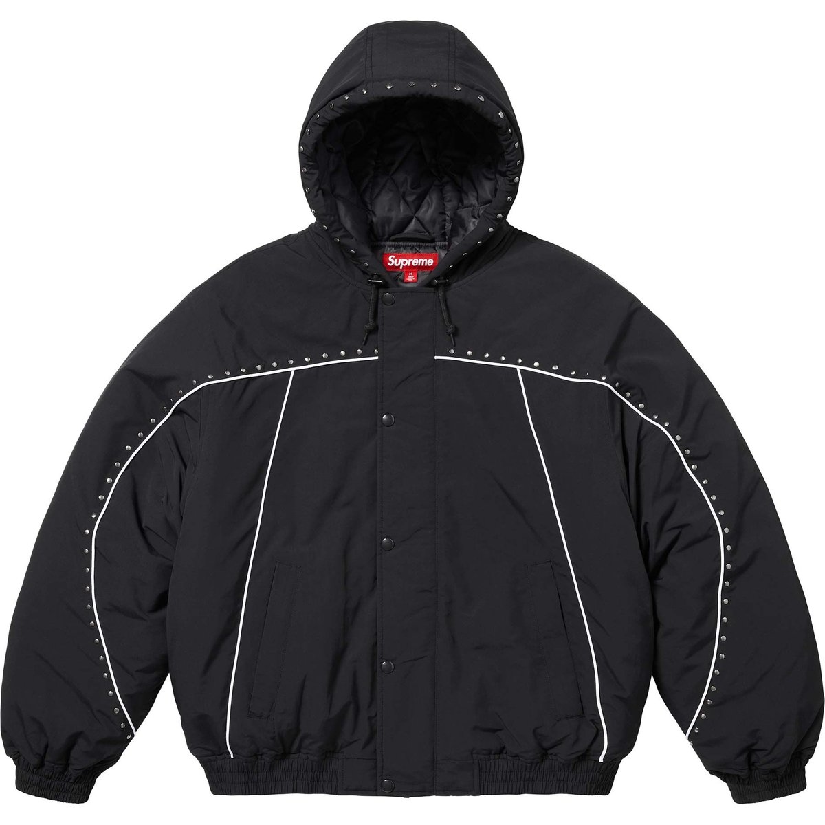 Supreme Studded Stadium Jacket (SS25) - Black - $398