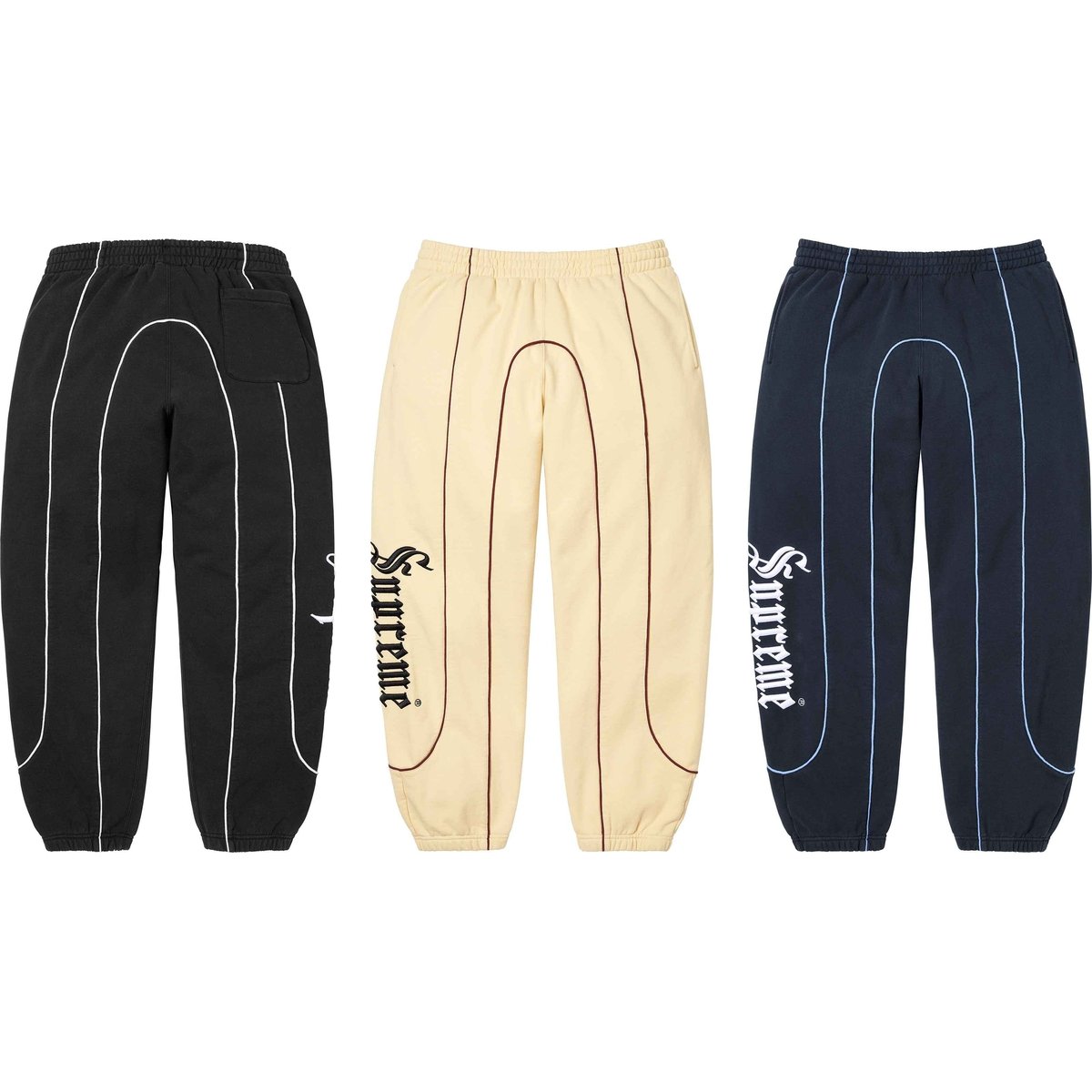 Supreme Curve Piping Sweatpant released during spring summer 25 season