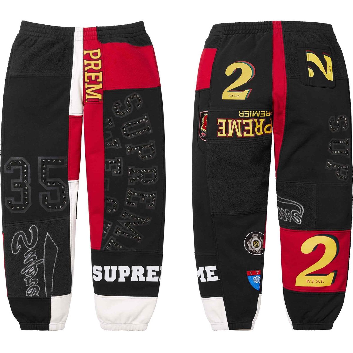 Supreme Patchwork Sweatpant (SS25) - Black