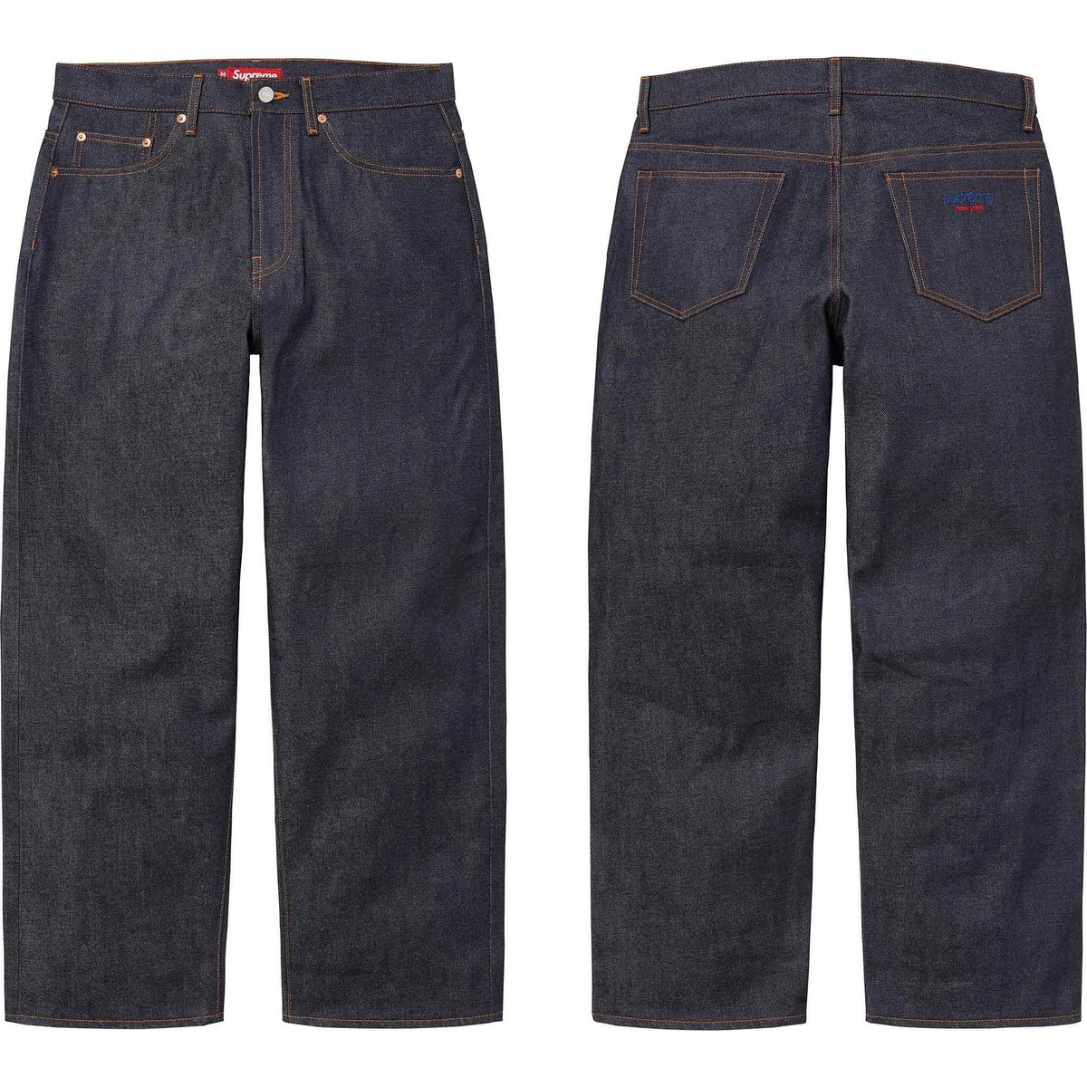 Supreme Rigid Baggy Selvedge Jean released during spring summer 25 season
