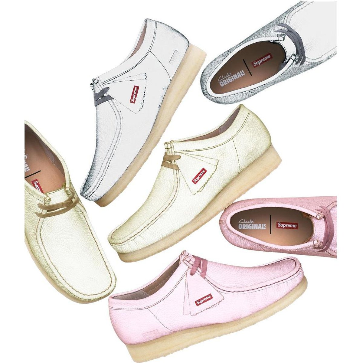 Supreme Supreme Clarks Originals™ Reflective Wallabee (SS25) - $198