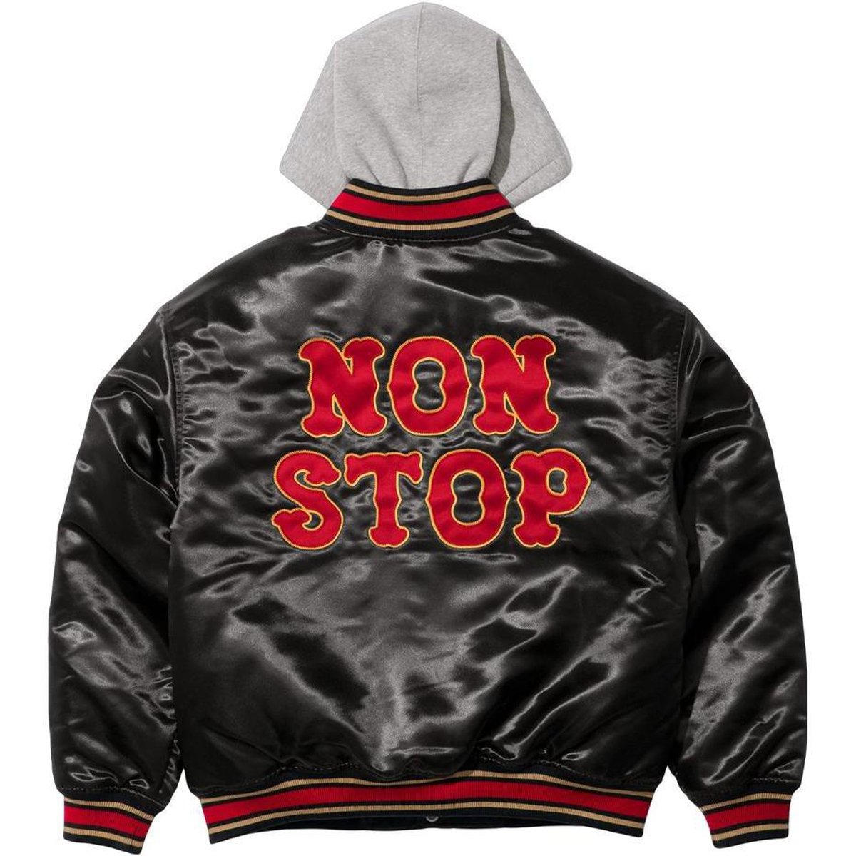 Supreme Supreme Homerun Satin Hooded Varsity Jacket (SS25) - $288