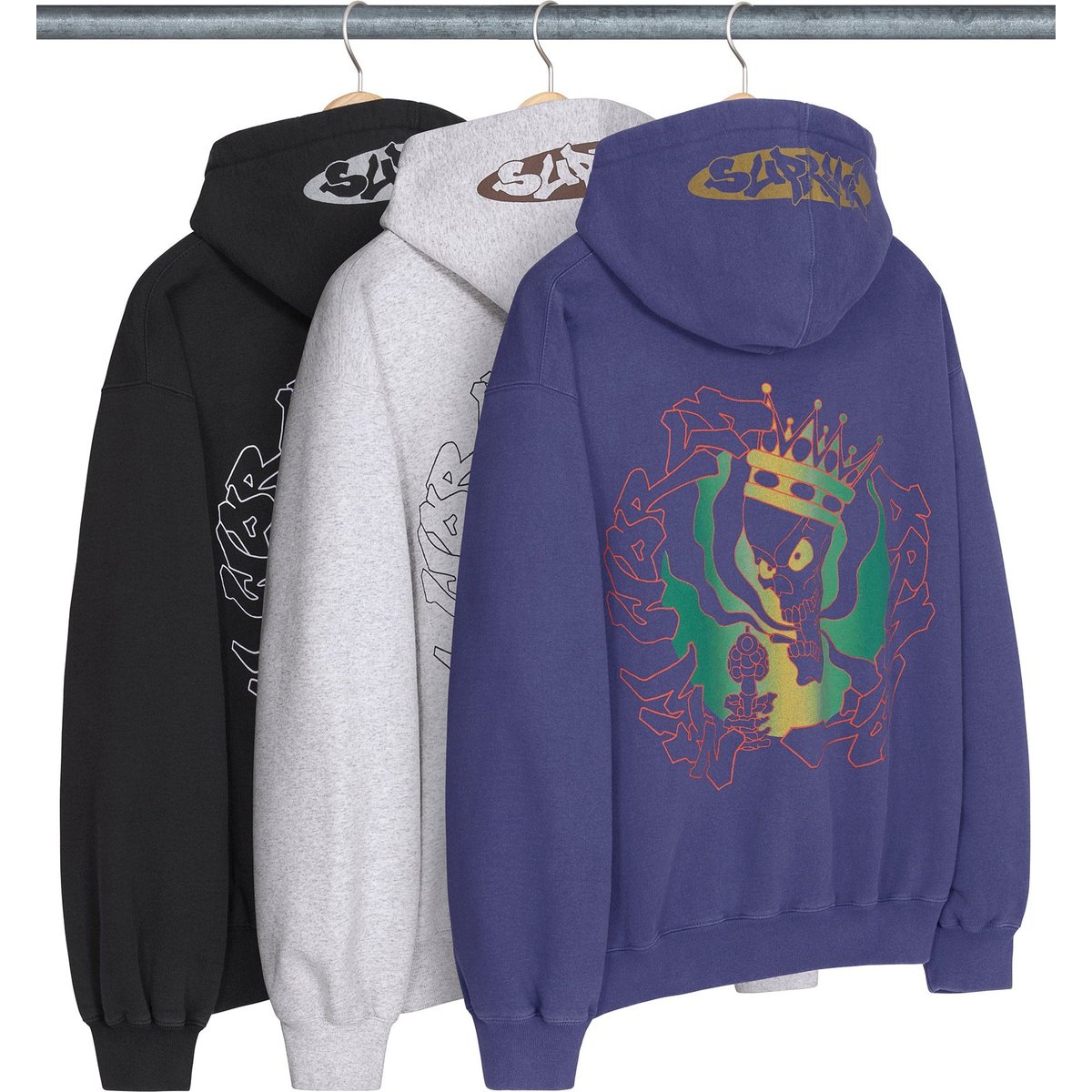 Supreme New World Order Hooded Sweatshirt released during spring summer 25 season