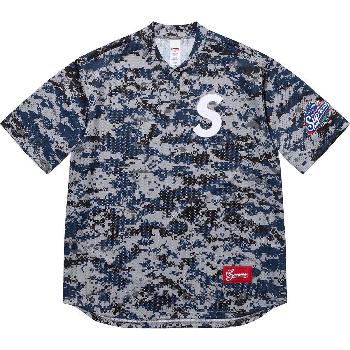 Supreme S Logo Baseball Henley (SS25) - Digi Camo