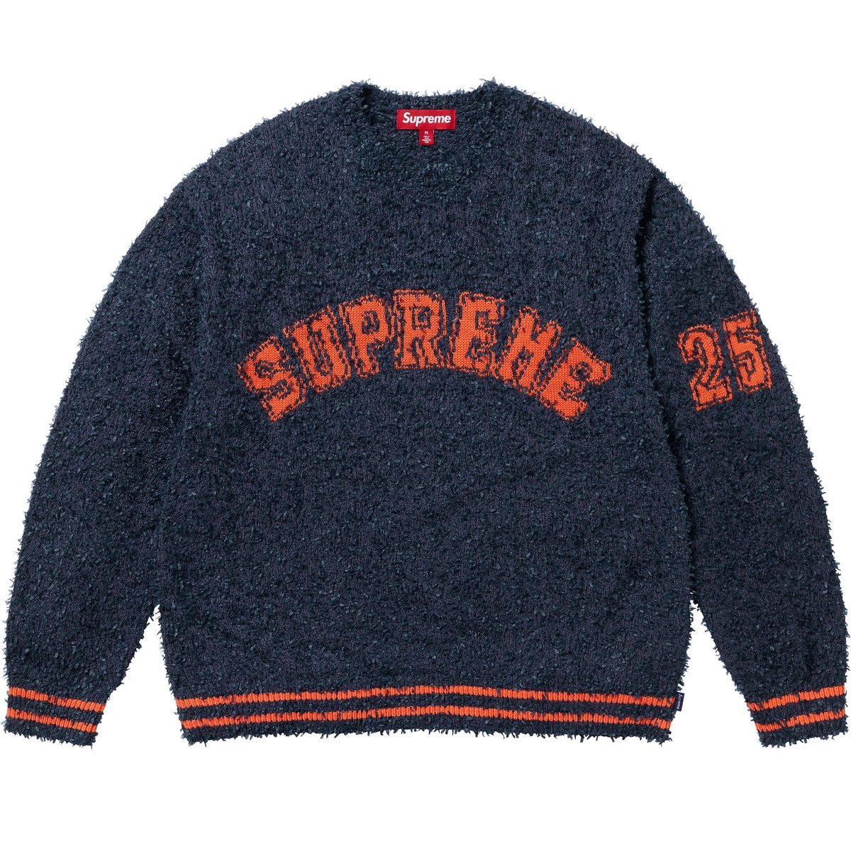 Supreme Textured Arc Sweater (SS25) - Navy - $168